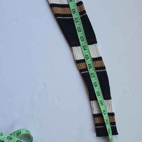 Frame Striped Black White Knit Ribbed Sweater Crew-neck Small - Picture 7 of 9